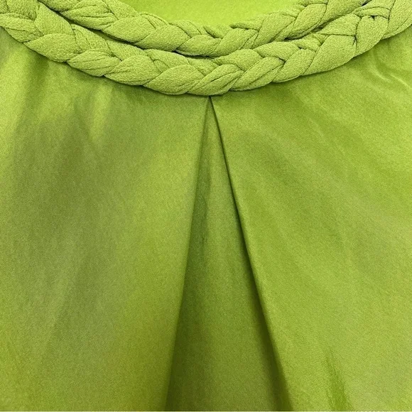 Banana Republic 100% Silk Tank Top Blouse Green Braided Straps Women Size Small - Picture 5 of 11
